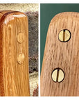 British handmade wooden indoor grab rail by Luxworth, featuring polished wood finish and sturdy mounting brackets.