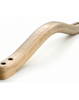 British handmade wooden grab rail by Luxworth, designed for indoor use, featuring a polished natural wood finish and sturdy mounting.