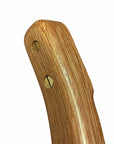 British handmade wooden grab rail by Luxworth, designed for indoor use, showing a polished wooden grab bar mounted on a wall.