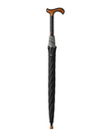 Luxworth detachable walking cane umbrella with a sleek handle and foldable design, ideal for rain protection and mobility.