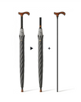 Luxworth detachable walking cane umbrella with a sturdy handle and compact design, perfect for rain protection and portability.