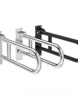 Luxworth folding toilet grab rail attached to bathroom wall for safety and support during use.