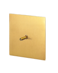 Gold stainless steel indoor easy-toggle light switch by Luxworth, featuring a sleek, modern design and durable construction.