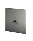 Grey stainless steel Luxworth easy-toggle indoor light switch with a modern design and clear toggle mechanism.