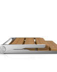 Luxworth oak folding shower seat with wooden finish, compact design, and sturdy metal frame for safe, comfortable bathing.