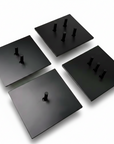 Matte black stainless steel easy-toggle light switch for indoor use, from Luxworth, mounted on a wall with visible toggle mechanism.