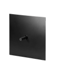 Matte black stainless steel Luxworth indoor easy-toggle light switch with sleek design and modern finish.