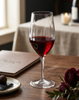 Luxworth premium break-resistant 250ml wine glass, designed for safe and durable drinking aid use, with clear glass and elegant shape.