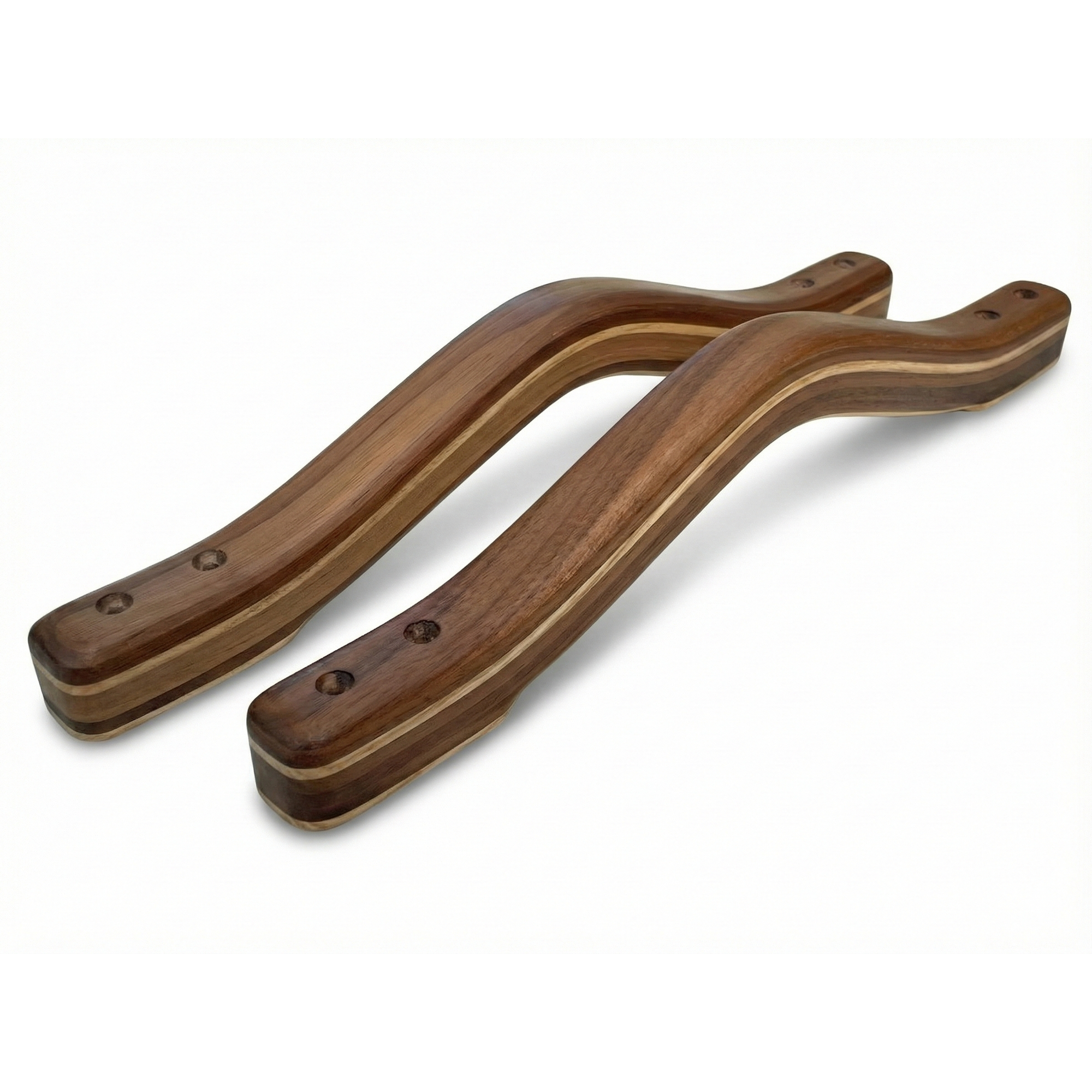 British handmade wooden grab rail by Luxworth, designed for indoor use, featuring natural wood finish and sturdy support.