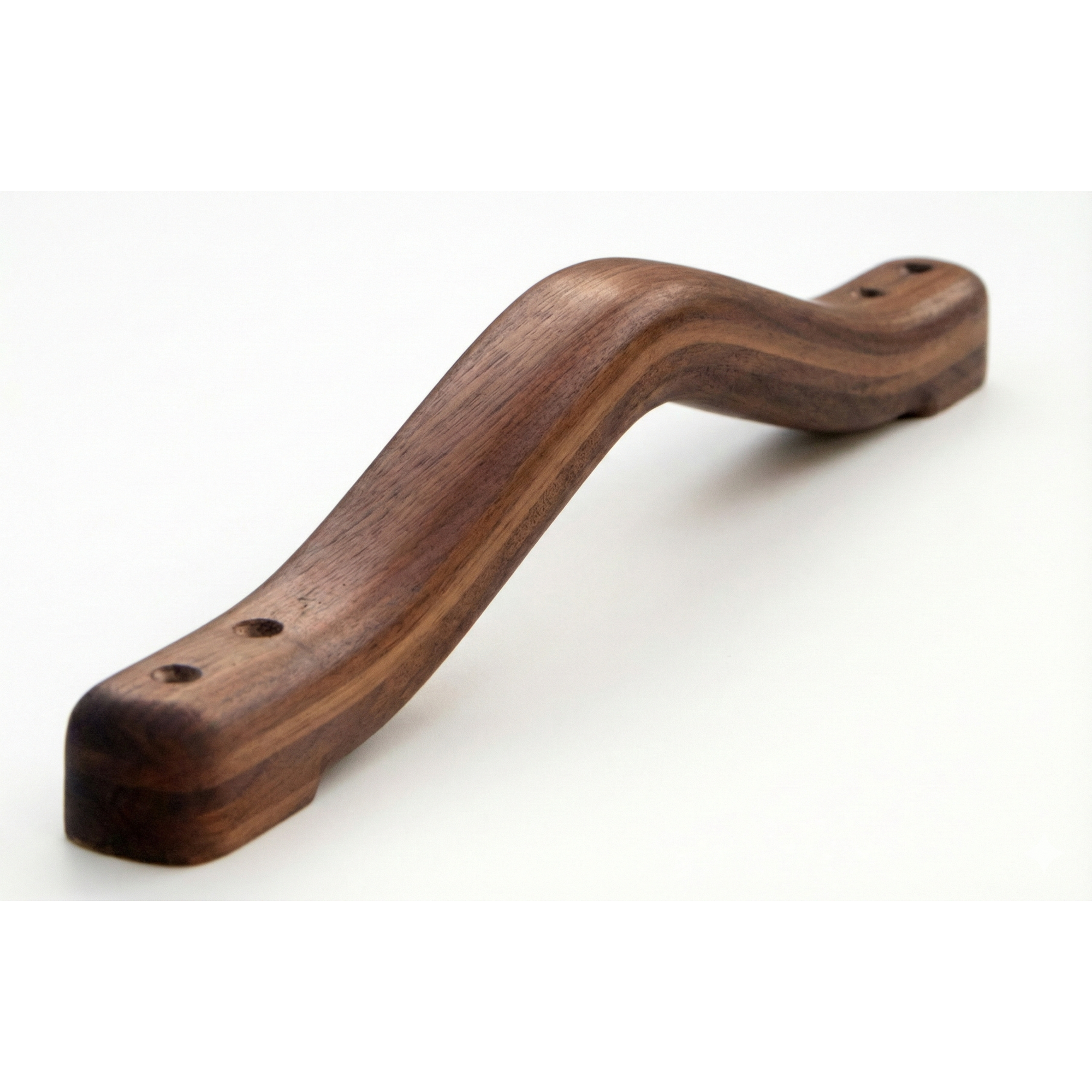 British handmade wooden indoor grab rail by Luxworth, featuring natural wood finish and sturdy design for safe support.