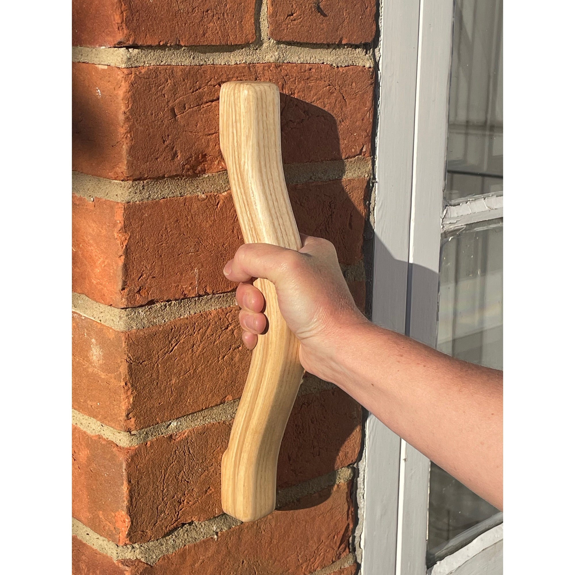 British handmade wooden grab rail by Luxworth, designed for indoor use, with smooth finish and sturdy construction for safety and support.