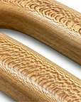British handmade wooden grab rail by Luxworth, indoor use, showcasing polished wood with mounting brackets for stability.