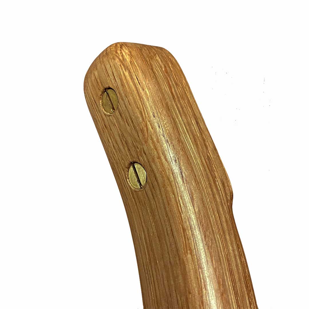British handmade wooden grab rail by Luxworth, designed for indoor use, showing a polished wooden grab bar mounted on a wall.