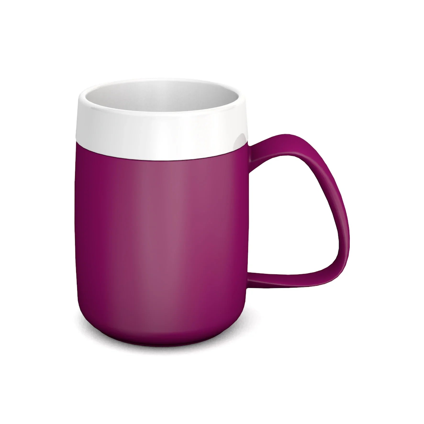 Luxworth discreet mug with internal cone for drinking aid, featuring a clear design and ergonomic handle for easy use.
