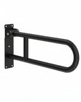Luxworth folding toilet grab rail, wall-mounted safety support bar for bathroom assistance, with a fold-away design for convenience