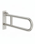 Luxworth folding toilet grab rail attached to bathroom wall, providing support and safety for users with mobility needs.