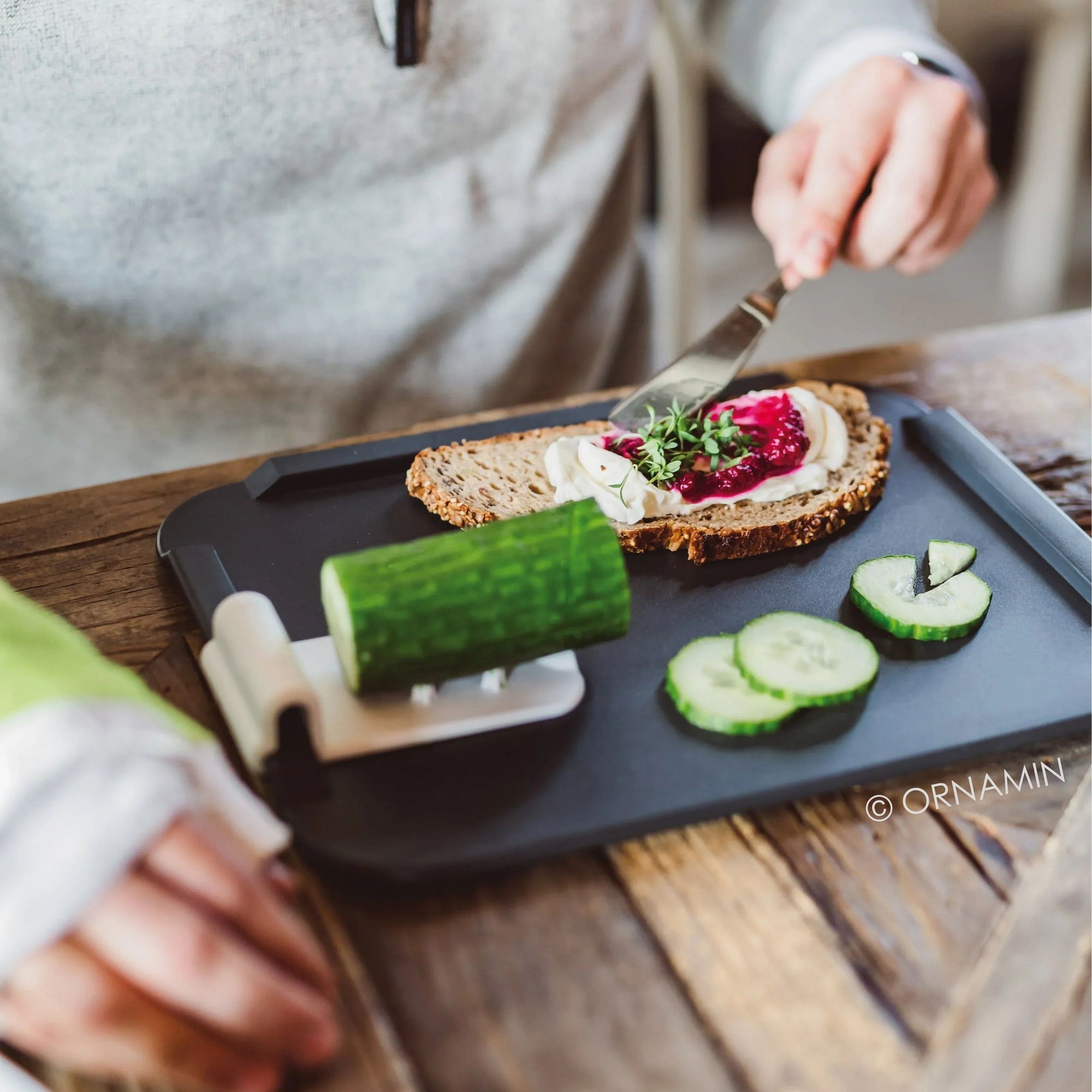 Luxworth food preparation grip aid for dining, designed to assist with cooking and handling utensils comfortably.