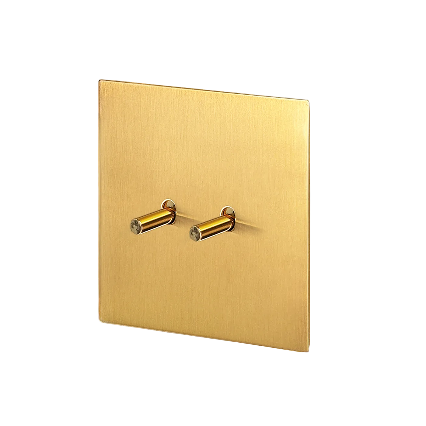 Gold stainless steel indoor easy-toggle light switch by Luxworth, featuring a sleek metallic finish and modern design.