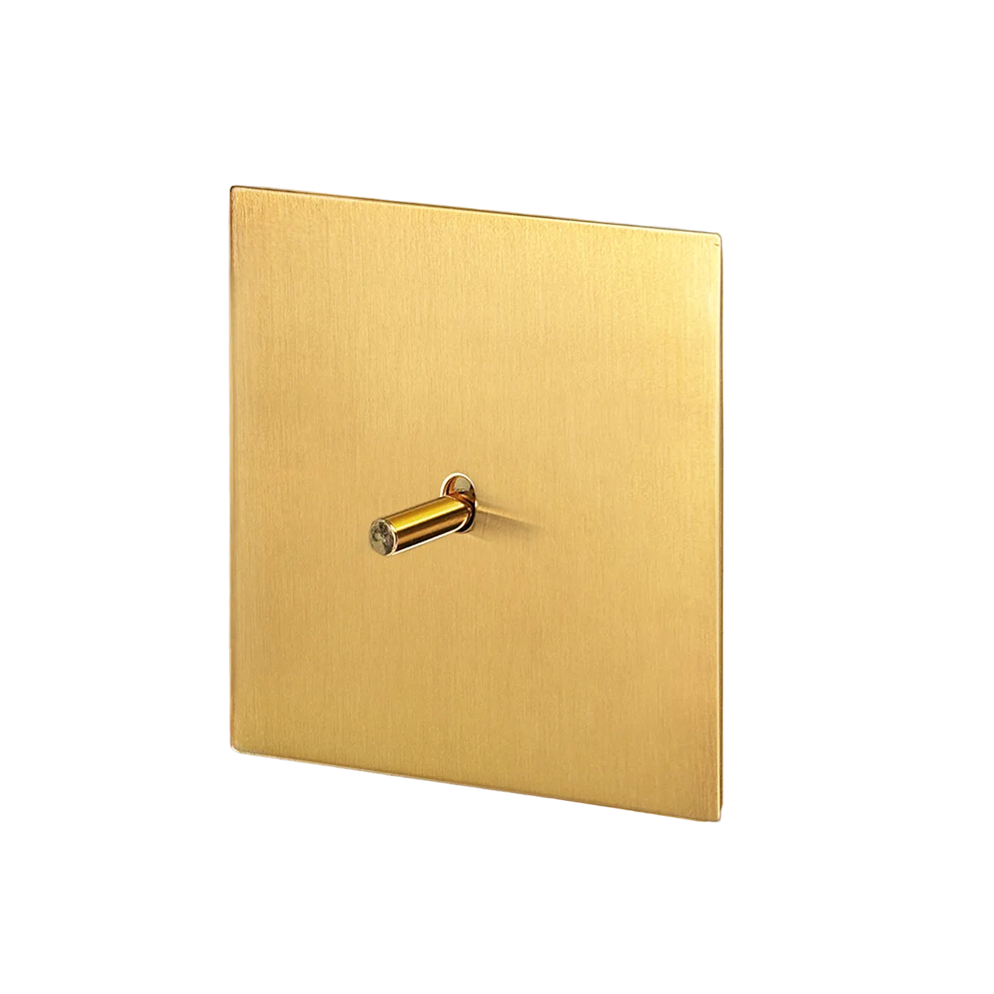 Gold stainless steel indoor easy-toggle light switch by Luxworth, featuring a sleek, modern design and durable construction.