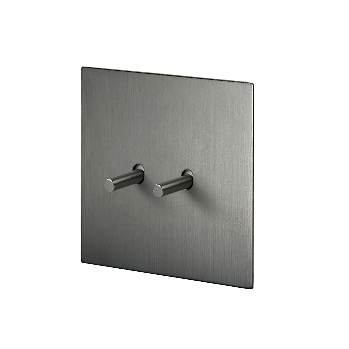 Grey stainless steel Luxworth indoor easy-toggle light switch with a sleek, modern design and toggle mechanism.