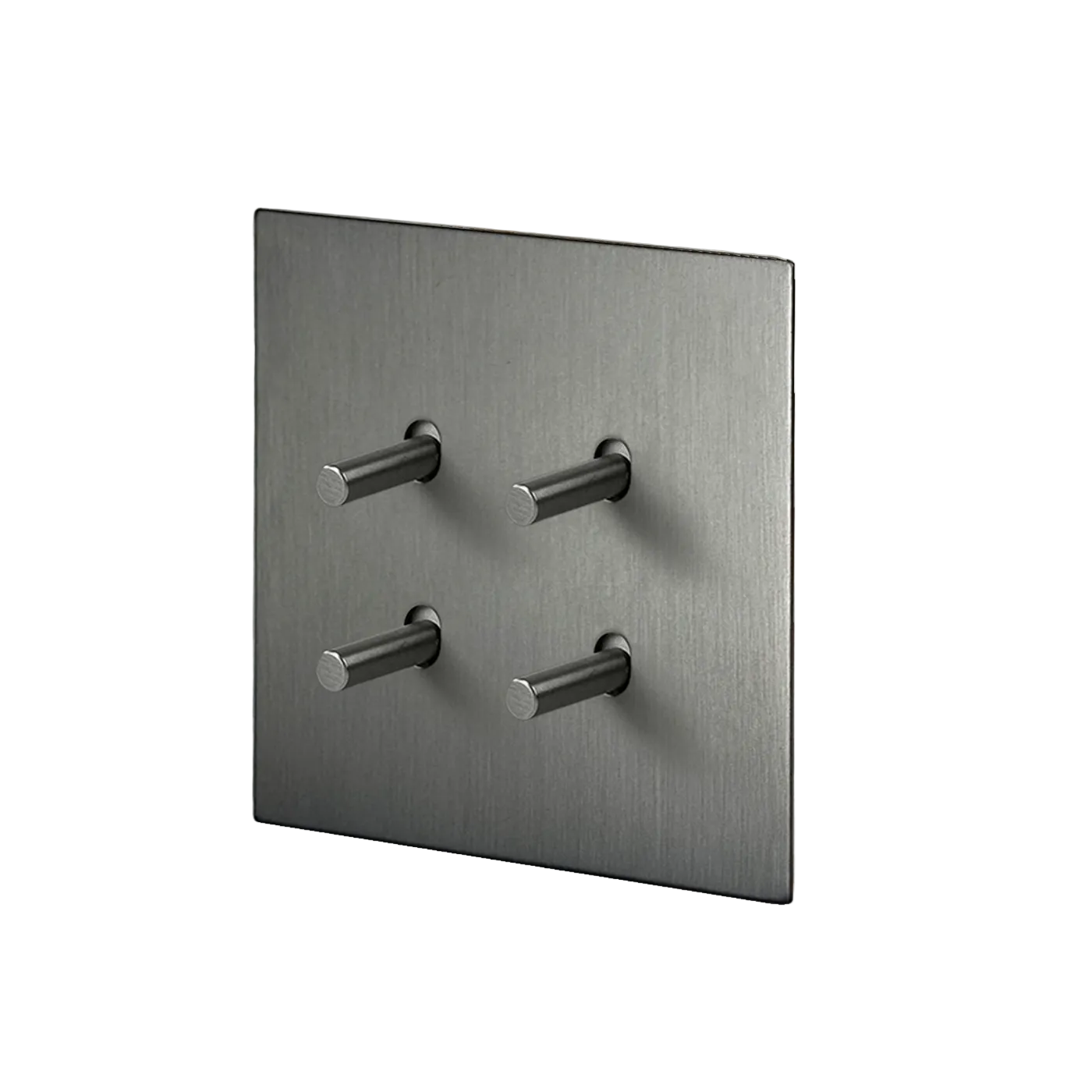 Grey stainless steel Luxworth indoor easy-toggle light switch with a sleek design and durable finish.
