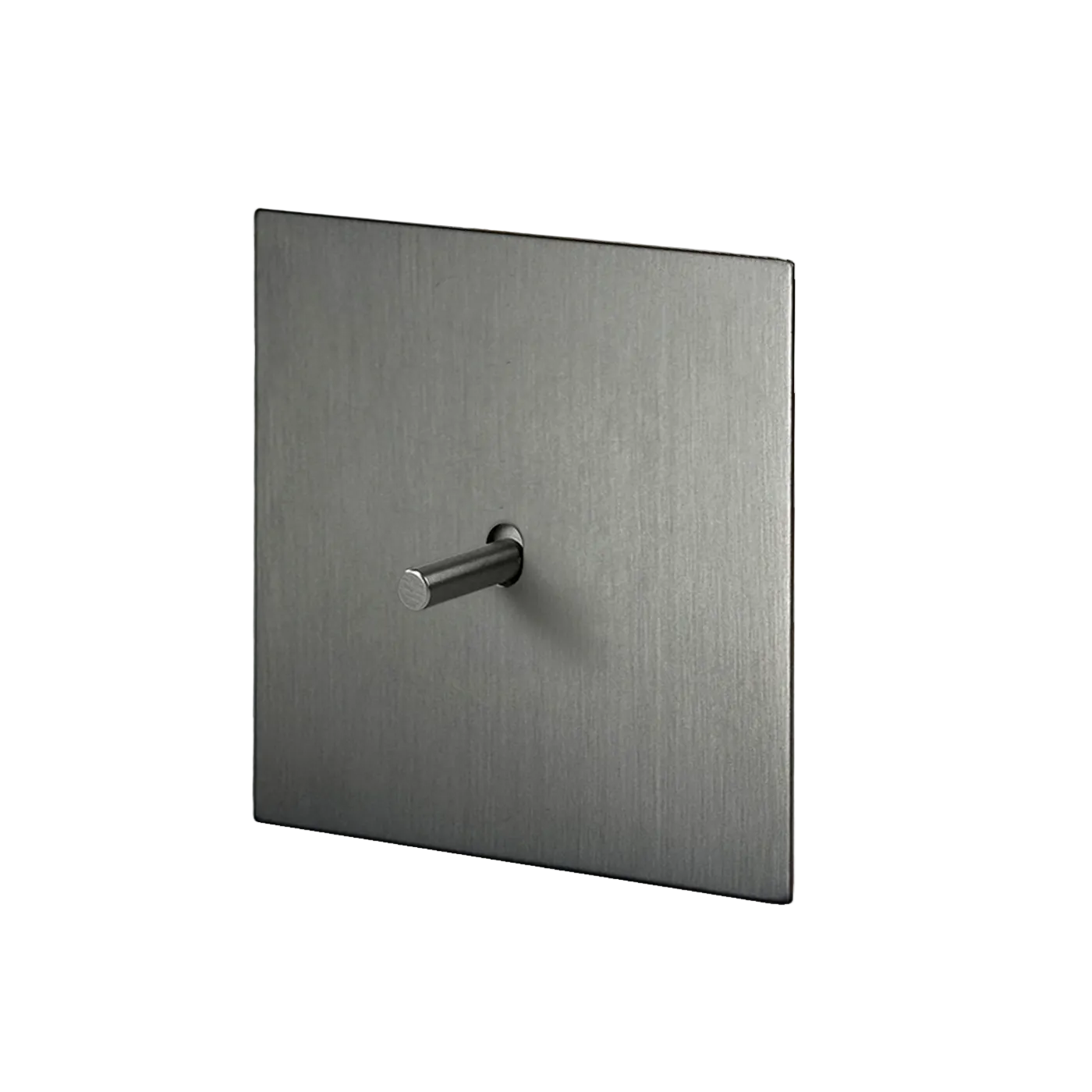 Grey stainless steel Luxworth easy-toggle indoor light switch with a modern design and clear toggle mechanism.