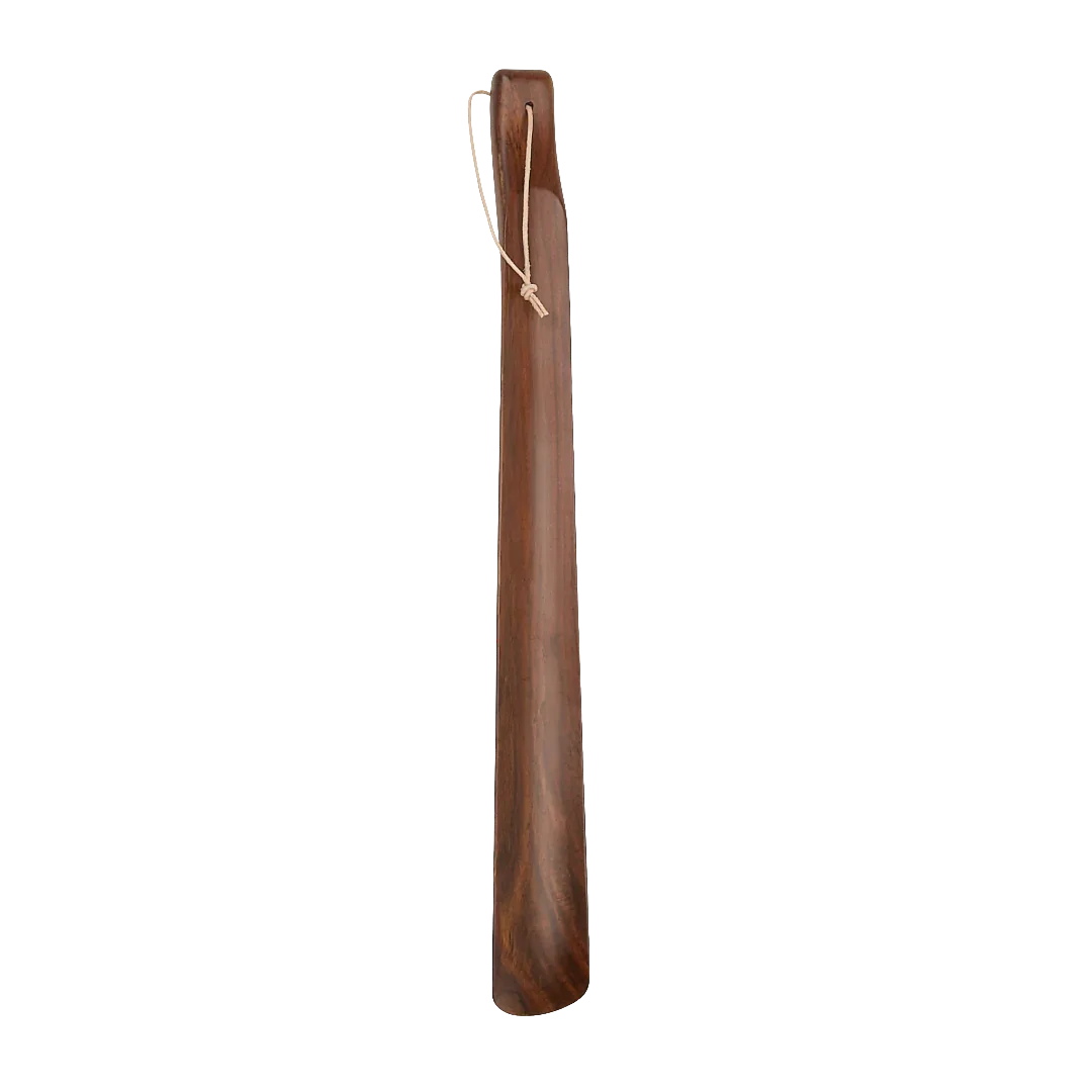Hand-carved rosewood indoor shoehorn by Luxworth with smooth finish and ergonomic design for easy shoe wearing.