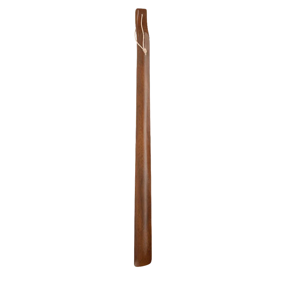 Hand-carved rosewood indoor shoehorn by Luxworth, featuring smooth finish and ergonomic design for easy shoe wear.