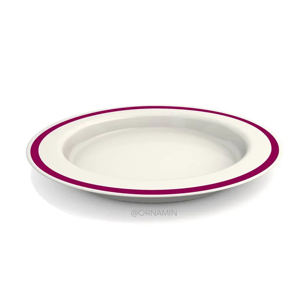 Large discreet sloped dining plate by Luxworth, designed as an eating aid with a gentle sloped edge for easier meal handling.