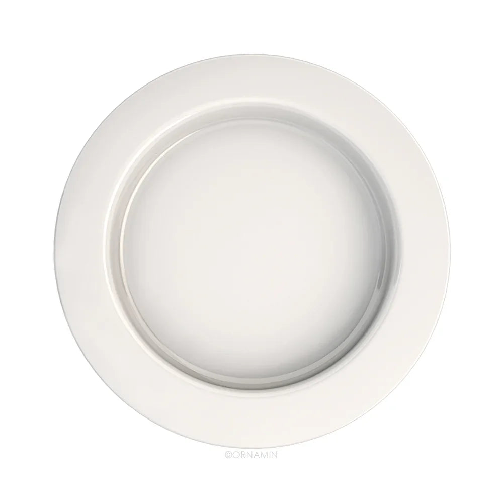 Large Luxworth discreet sloped dining plate designed as an eating aid, with a gentle slope for easier food access.