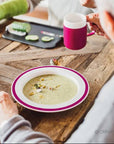 Large Luxworth discreet sloped dining plate designed as an eating aid with a gentle incline to assist with food intake.