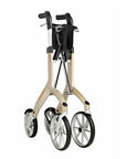 Let's Fly luxury rollator by Trust Care Luxworth with sturdy frame, padded seat, and four wheels for easy mobility.