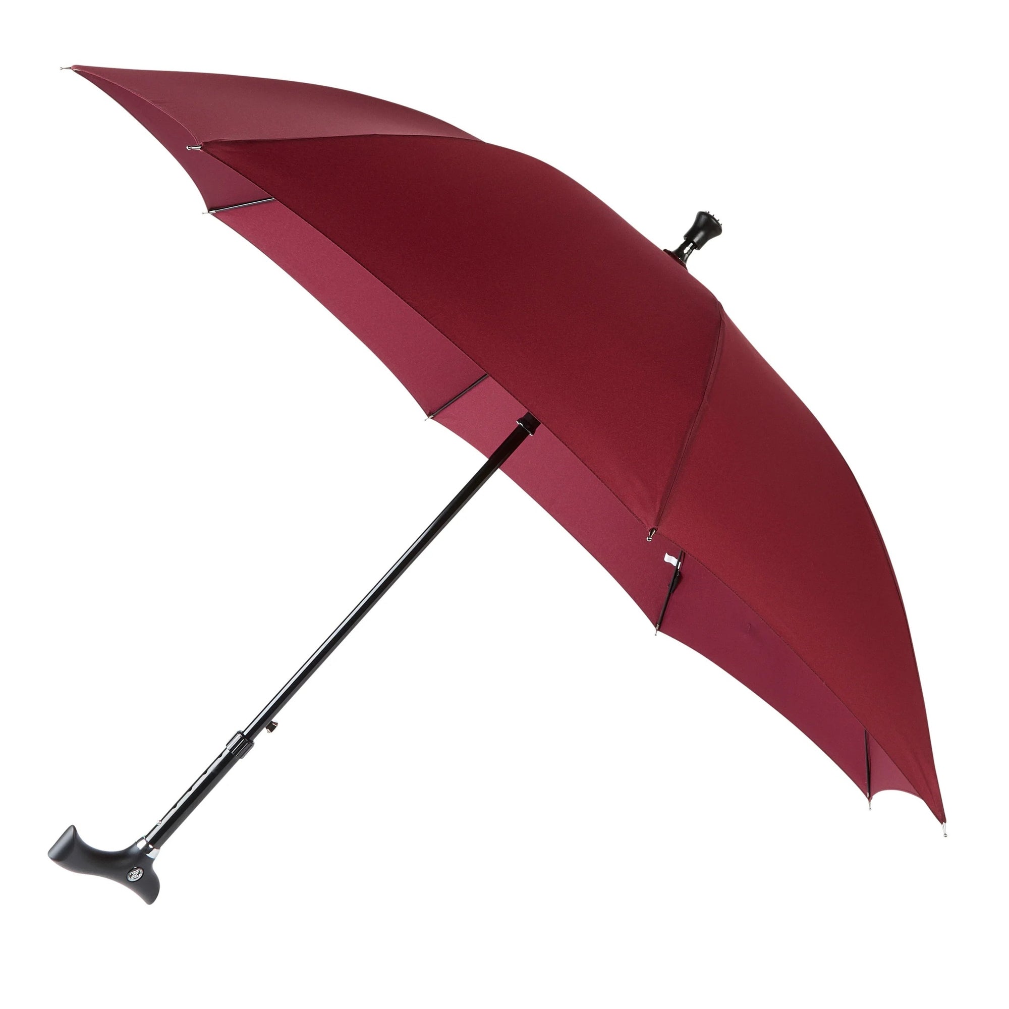 Luxworth adjustable walking stick umbrella with ergonomic crutch handle, featuring a sleek, compact design for easy portability.