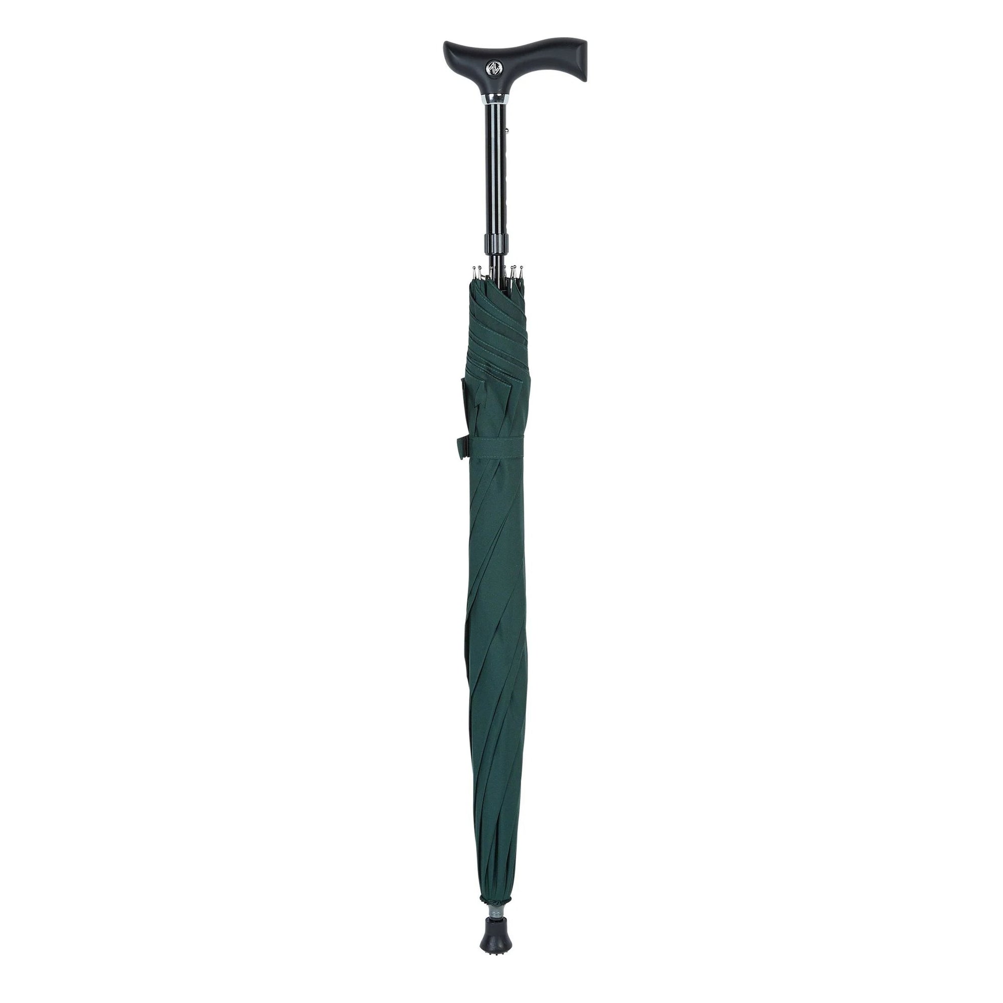 Luxworth adjustable walking stick umbrella with ergonomic crutch handle, lightweight and stylish for comfortable outdoor use