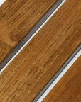 Luxworth teak folding shower seat with sturdy frame and natural teak finish, designed for comfortable bathroom seating.