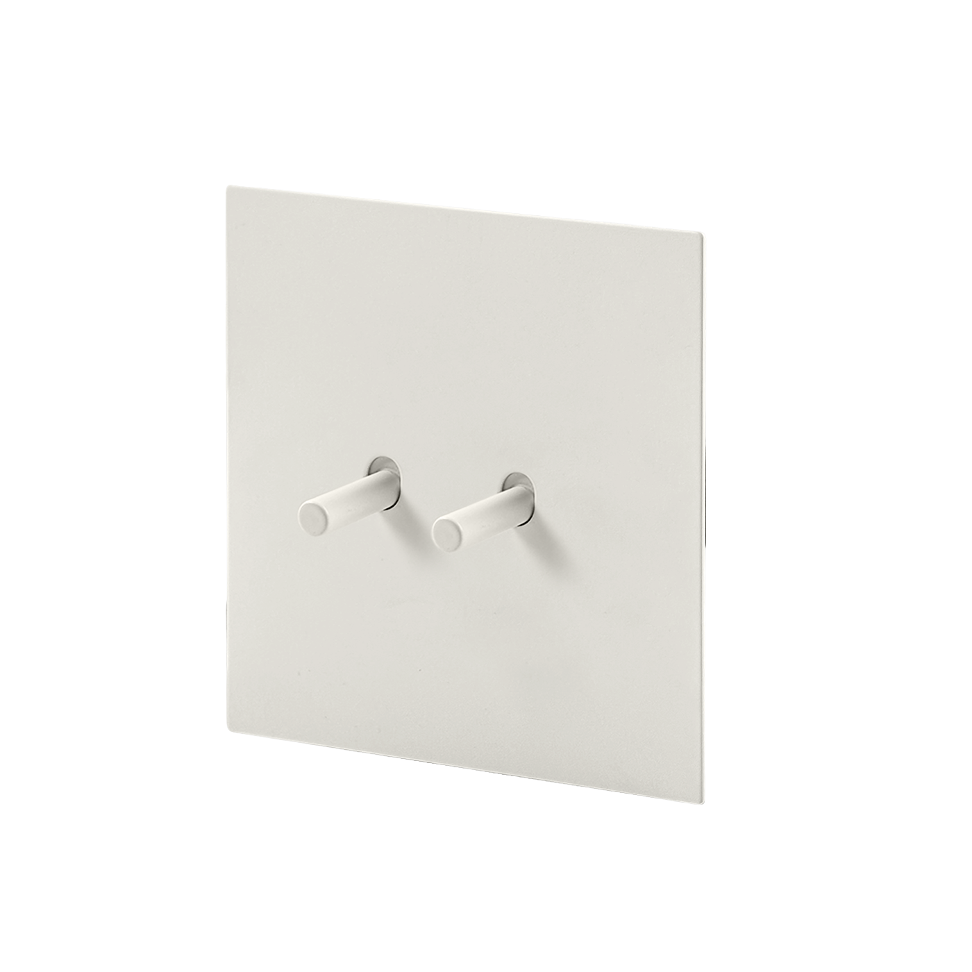 Matte white stainless steel Luxworth easy-toggle indoor light switch mounted on wall, modern design and smooth finish.