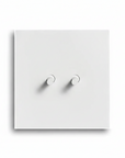 Matte white stainless steel Luxworth easy-toggle indoor light switch with modern design and sleek finish.