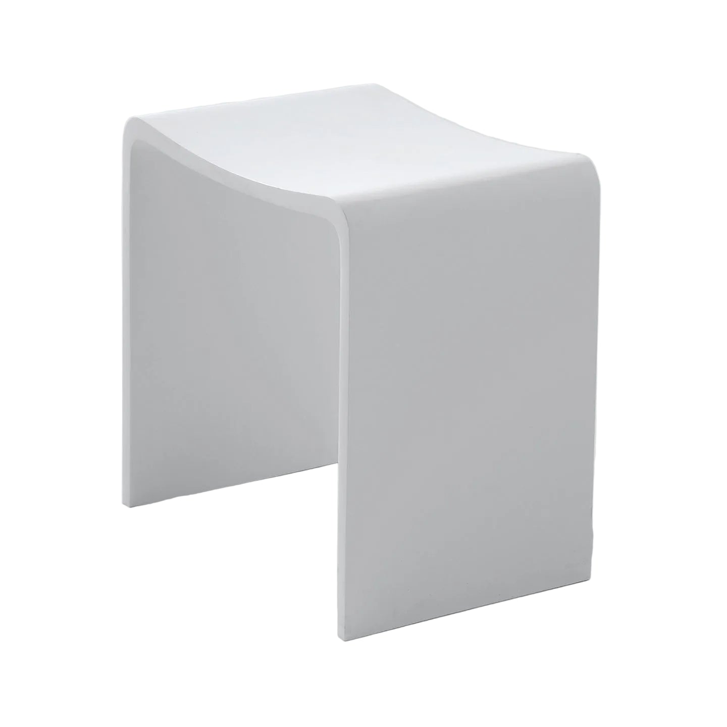 Luxworth minimalist stone shower seat with a sleek solid surface design, ideal for modern bathroom shower stalls.