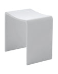 Luxworth minimalist stone shower seat with a sleek solid surface design, ideal for modern bathroom shower stalls.