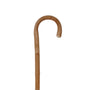 Luxworth natural chestnut walking stick with a distinctive crook handle, showcasing classic craftsmanship and sturdy design.