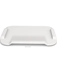 Luxworth premium non-slip dining and preparation board, showcasing a sturdy wooden surface with rubberized edges for stability.
