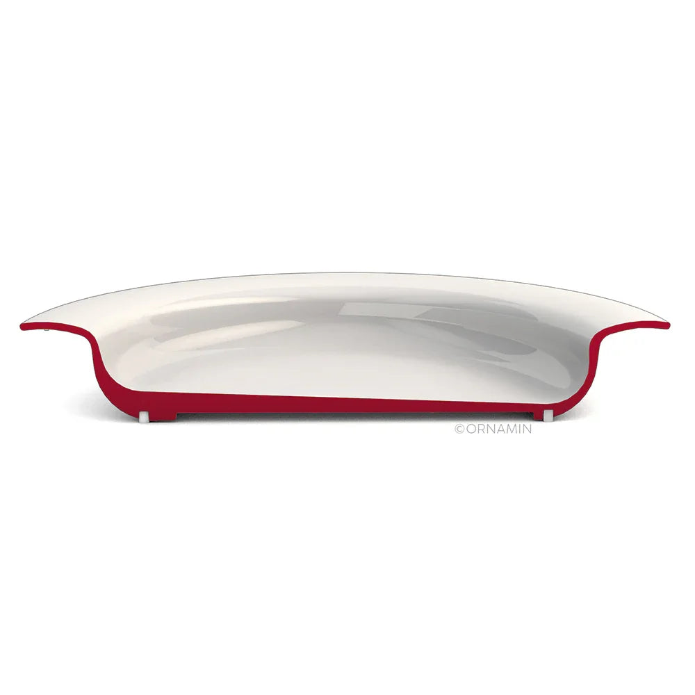Small discreet sloped dining plate by Luxworth, designed as an eating aid with a gentle incline for easier feeding.