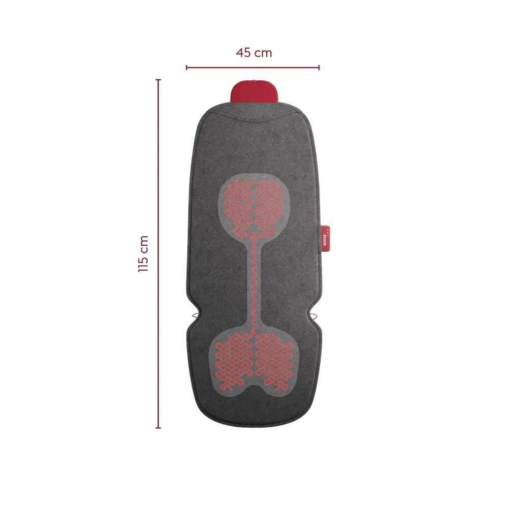 Luxworth Stoov Big Hug³ original electric heating pad with soft fabric cover, designed for comfort and warmth.