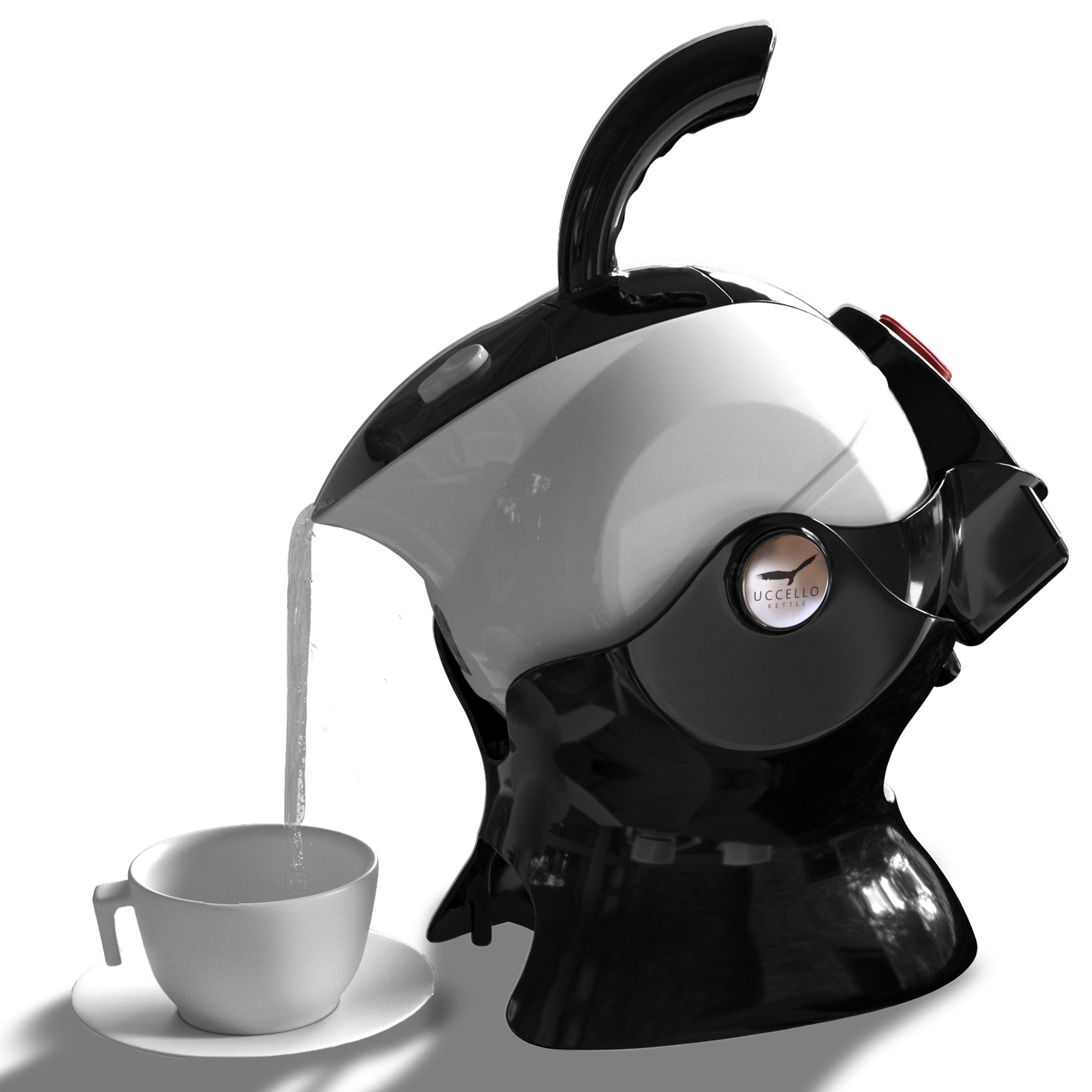 Luxworth Uccello Tipping Kettle, a stylish dining aid with a unique design, shown in a clear image highlighting its features.