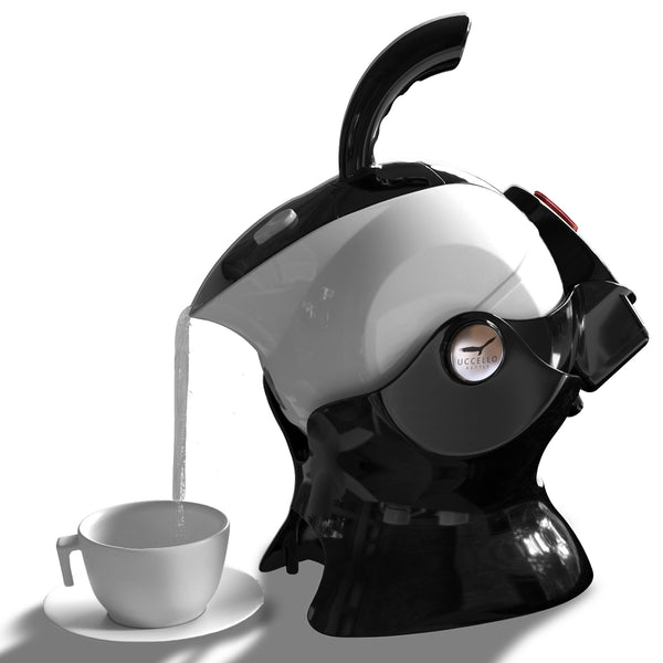 Luxworth Uccello Tipping Kettle, a stylish dining aid with a unique design, shown in a clear image highlighting its features.