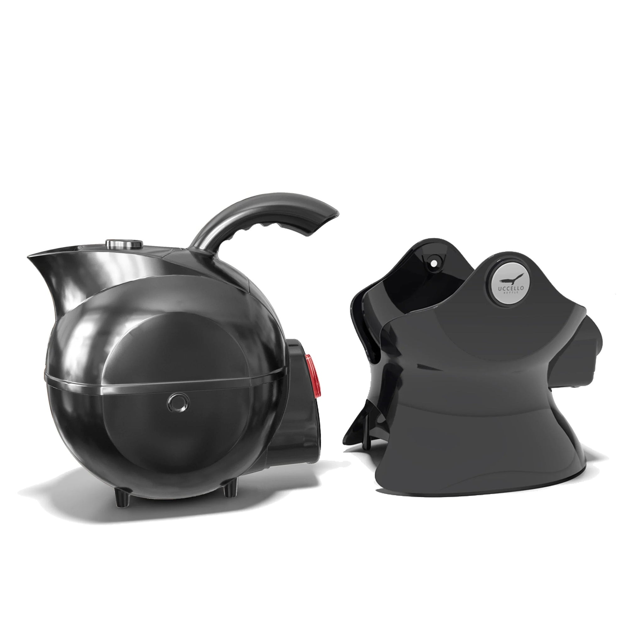 Luxworth Uccello Tipping Kettle, a stylish dining aid with a sleek handle and spout, designed for easy pouring and serving.