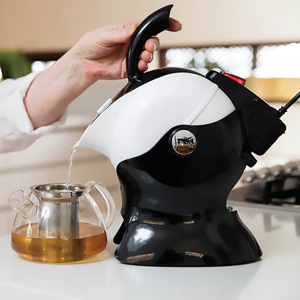 Luxworth Uccello Tipping Kettle, a stylish dining aid with a curved handle and spout for easy pouring.